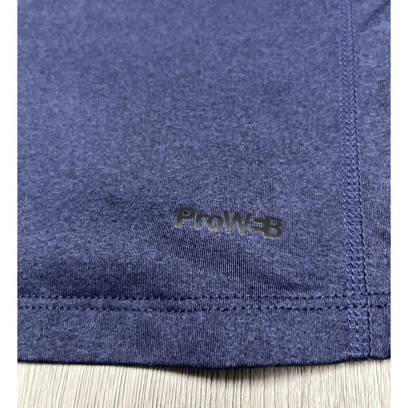 Spyder Active Shirt Mens Medium Blue Long Sleeve Reflective Athletic ProWeb NWT - Picture 4 of 6